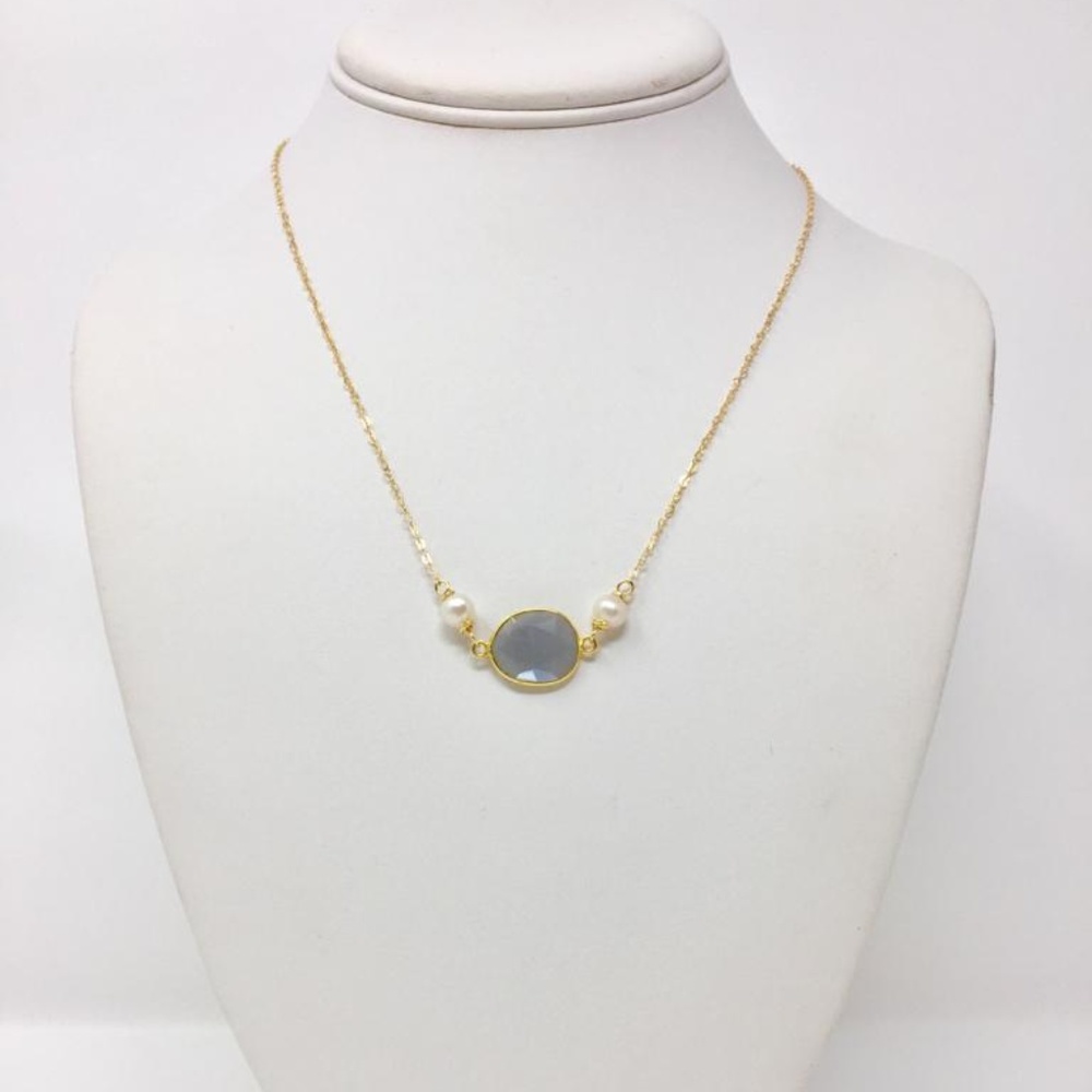 Bundle of 3 Agate & Pearl Necklaces
